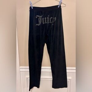 Juicy Couture Black Velour Logo Pants
